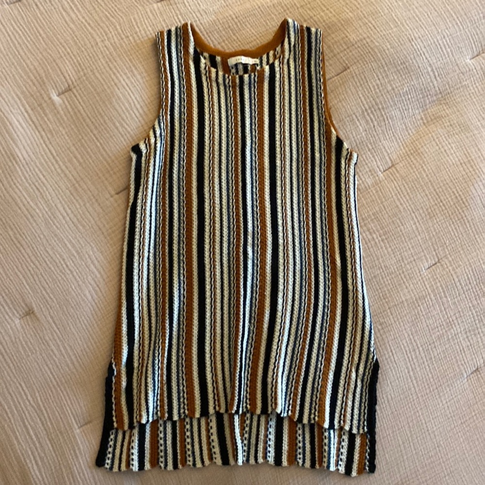 Fall colors knit or crochet long tank or mini dress 🍁🍂 great for layering